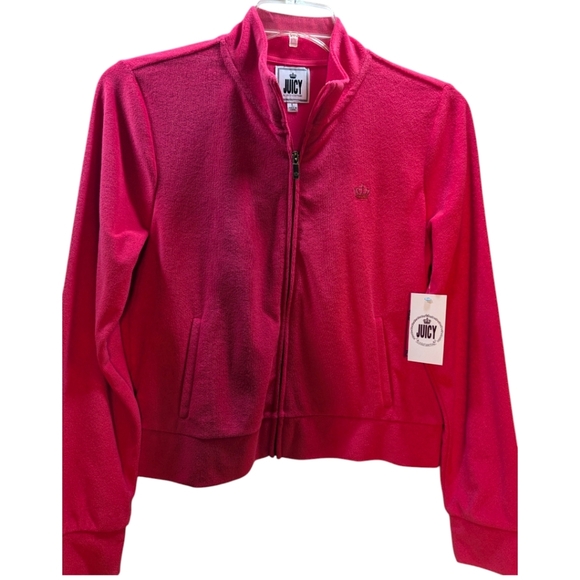 Women's JUICY COUTURE Watermelon Full Zip Jacket Size L NWT $65.00 - Picture 1 of 7